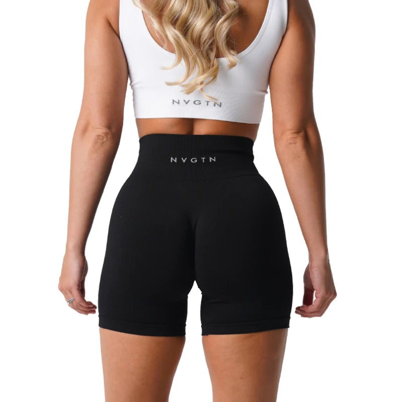 🔥 Shorts NVGTN Spandex Sem Costura para Mulheres 🌟 - Conforto e Estilo em Cada Movimento! 🏋️‍♀️🧘‍♀️ Ideal para Treinos e Yoga!